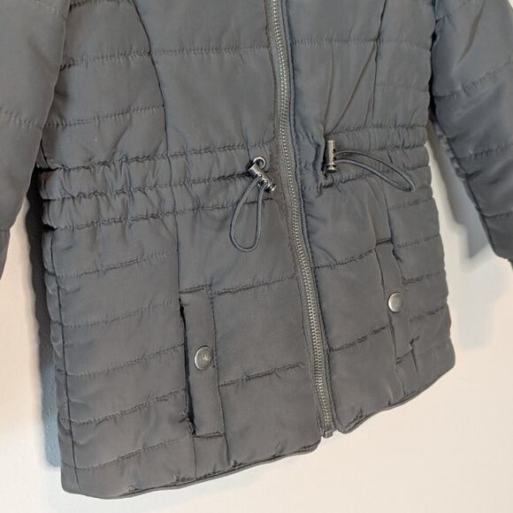 Copper Key Gray Zip Up Toddler Fuzzy Lined Collar Puffer Coat Size 2T/3T - Picture 2 of 9